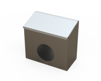 Reinraum-Spenderbox mit runder Entnahmeöffnung